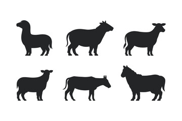 farm animals collection vector