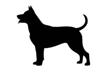Dog silhouette standing pet animal canine mammal