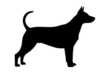 Dog silhouette vector art pet animal canine breed