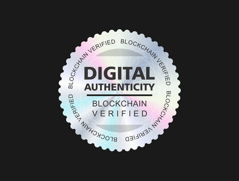 Hologram sticker digital authenticity genuine holographic seal 