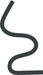Wavy Curve road. Top view of racetrack. Winding road from top view vector illustration. Empty highway asphalt road, Ariel View Road, Empty highway black asphalt road with dividing lines.