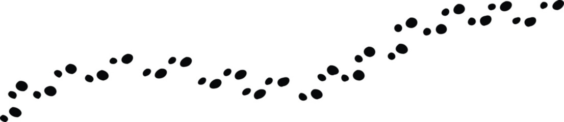 Step footprints paths, pattern footprints tracks isolated on white background. vector icon Illustration.