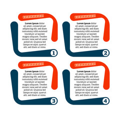 Very simply infographic design with 4 options or steps. Infographics for business concept.
