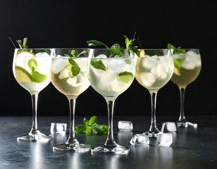 Refreshing Cocktails With Ice And