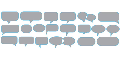 Speech Bubbles set. Speech bubbles blank isolated on white background. speech bubble comic signs.