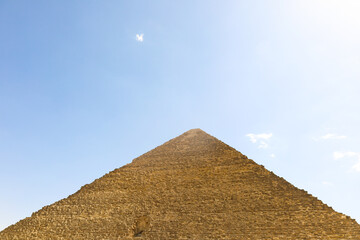 Pyramid of Khufu in Giza, Egypt under Clear Blue Sky
