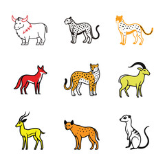 Animal Set of Bundle Vector Design
