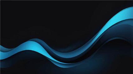 Fototapeta premium Abstract blue wave vector design with flowing lines and light, perfect for modern business banners or web backgrounds