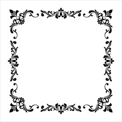 Ornament border vintage wedding floral