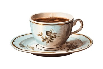 Coffee cup saucer drink.