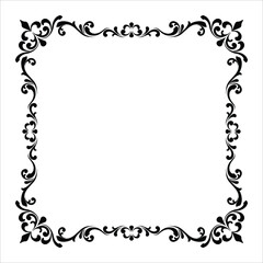 Ornament border vintage wedding floral