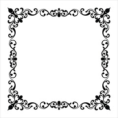 Ornament border vintage wedding floral