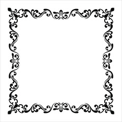 Ornament border vintage wedding floral