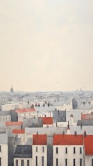 Fototapeta premium Minimal space paris architecture cityscape building.