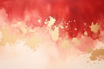 Obraz premium New year watercolor background painting backgrounds red.