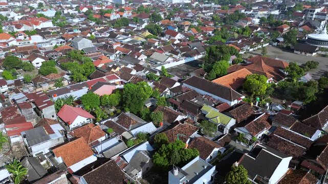 Javakarta Indonesia drone city view