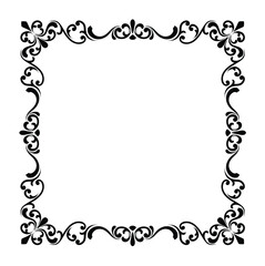 Ornament border vintage wedding floral