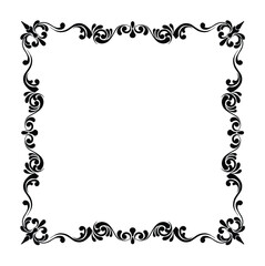 Ornament border vintage wedding floral