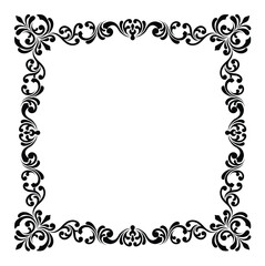 Ornament border vintage wedding floral