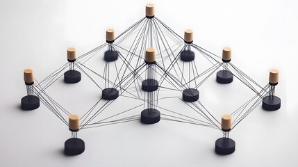 Complex Network Connections Abstract Art