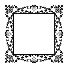 Ornament border vintage wedding floral