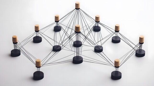 Complex Network Connections Abstract Art
