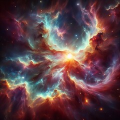 Obraz premium Nebula A and intricate patterns