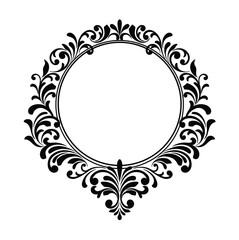 Ornament border vintage wedding floral