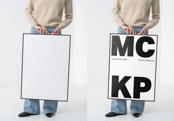 Mockup Of Woman With Customized Print