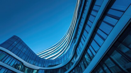 Modern Architectural Design Beneath Clear Blue Skies