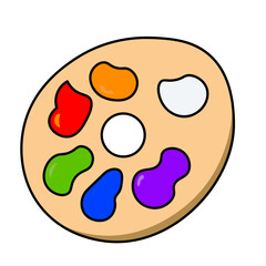 paint palette simple design vector