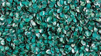 Teal Leaf Pattern Background Texture Green Nature