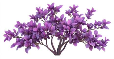 Lush purple foliage bush, dense clusters of leaves
