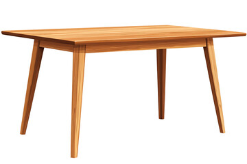Isolated Modern Wooden Table