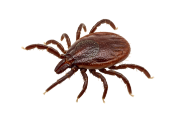 Detailed Closeup of a Lone Tick isolated on transparent baackground