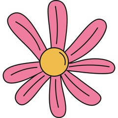Groovy Retro Flower