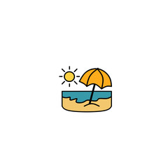 beach clipart illustration