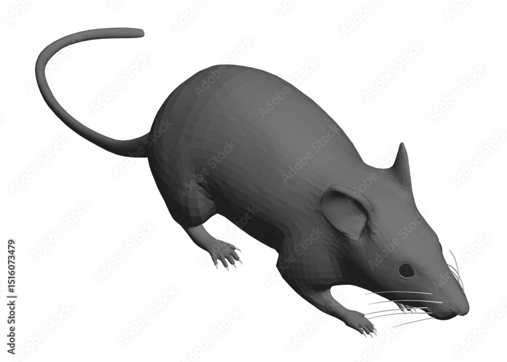 Poster the mouse is laying on its side and he is in a relaxed state. the illustration is simple and straigh