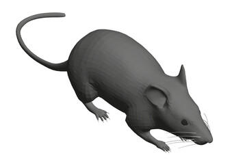 The mouse is laying on its side and he is in a relaxed state. The illustration is simple and straightforward, with no additional elements or distractions. Isometric view