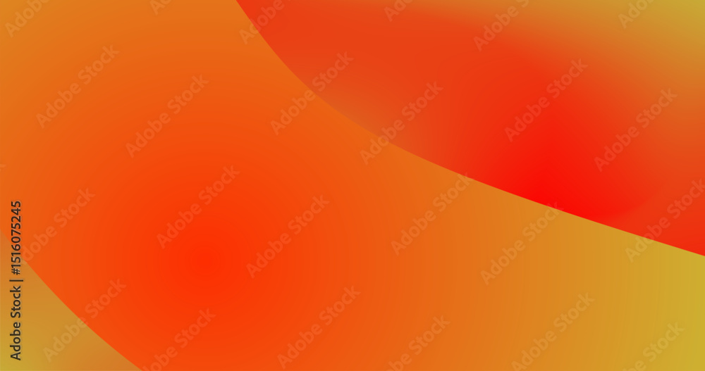 Poster orange red gradient abstract background with smooth wavy shape in orange and red colors