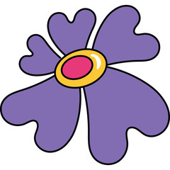 Groovy Retro Flower