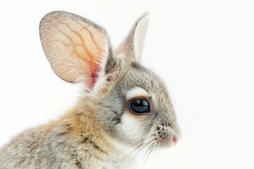 Obraz premium Isolated Bilby Ear Detail White Background