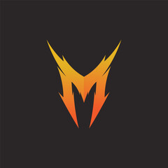 M Logo Concept with Professional Look for Branding and Business