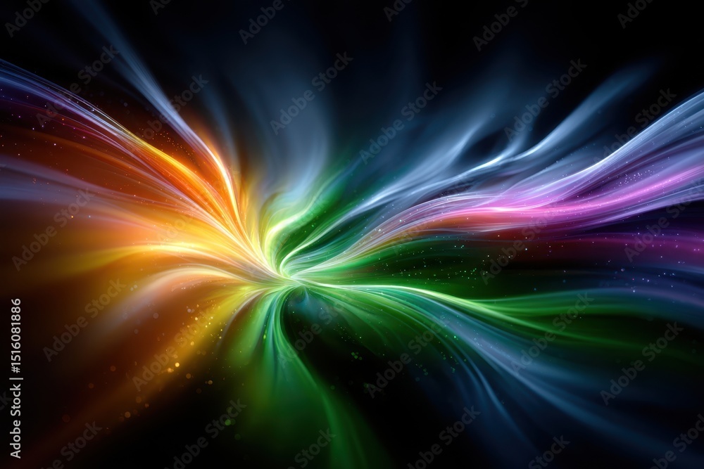 Aufkleber vibrant swirling colors create an abstract visual effect in a dark background