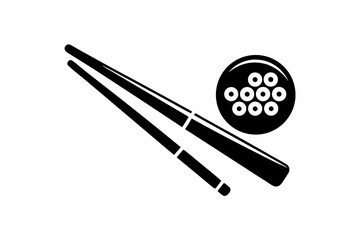 billiard icon vector silhouette illustration isolated on white background