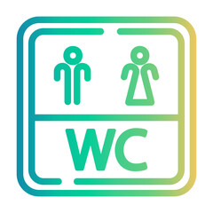toilet Line Gradient Icon