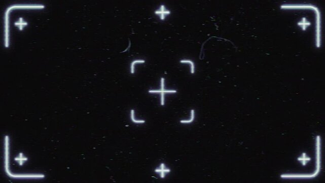 Viewfinder overlays with transparent backgrounds. Clean and Distorted glitch versions	