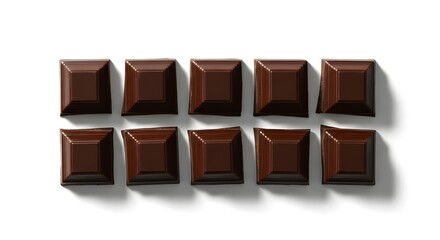Obraz premium Dark Chocolate Bar Isolated on White Background