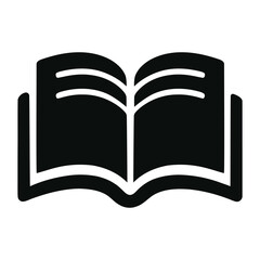 Bible icon. Black Bible open icon. Vector illustration.