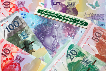 American Permanent Resident Card on Sao Tome and Principe dobra